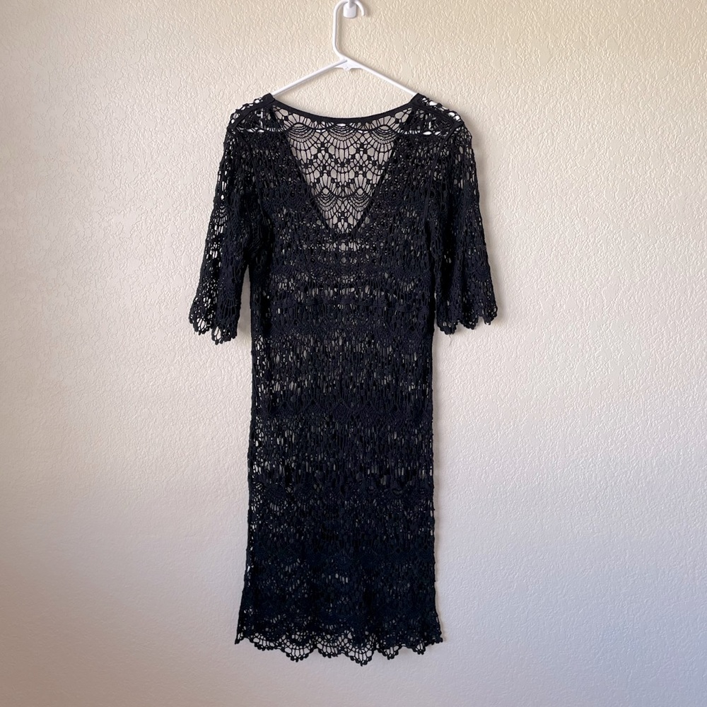 Black Hippocampus Beach Cover Up
